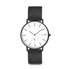OEM Design Watch завод Черный сетчатый ремешок мужчин наручные часы