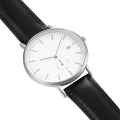 OEM Дизайн Подлинная кожаный ремешок Miyota Movt Мужские наручные часы