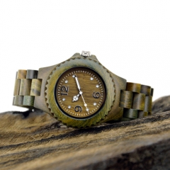 Новые модные пользовательские кварцевые деревянные наручные часы для новогоднего подарка