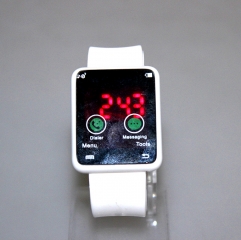 Силиконовые часы для часов с большим количеством функций смотреть белый цвет смотреть