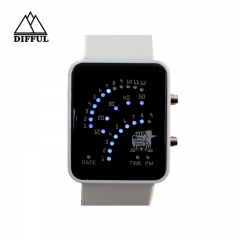 Светодиодные часы силиконовый материал квадратной формы цифровой дисплей различных цветов смотреть