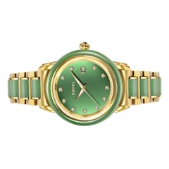 Новые часы реального времени Jade Sapphire Glass Quartz Men Watch