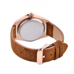 Мода Ip розовое золото натуральной кожи Кварцевые наручные часы